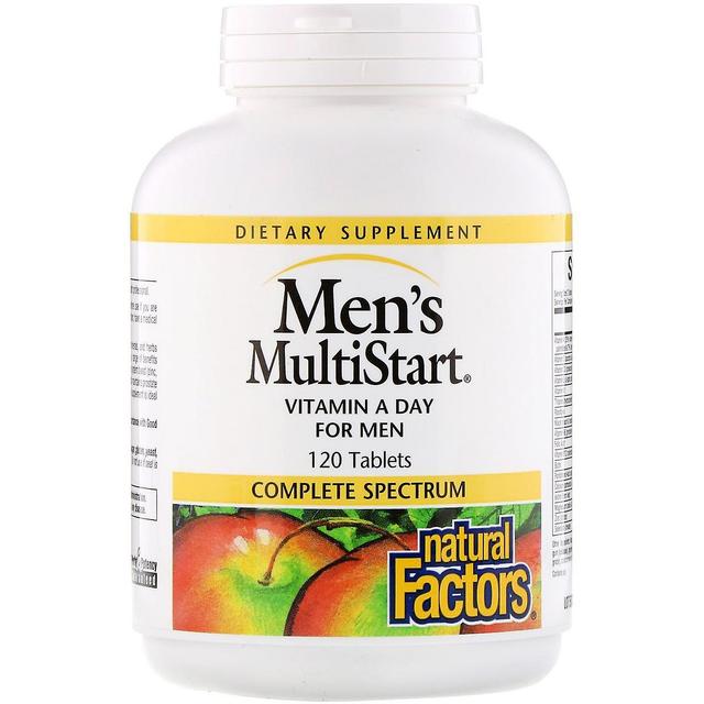 Natural Factors, Men's MultiStart, Vitamin A Day for Men, 120 Tablets on Productcaster.