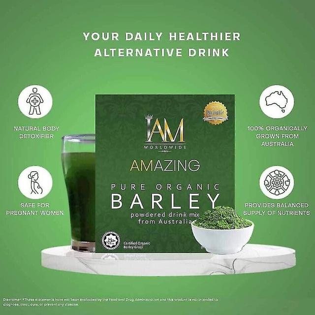 Kygm IAM Exceptional Pure Organic Barley Grass Powdered Drink Mix - 10 sachets per box--sy on Productcaster.