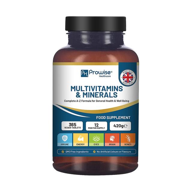 Prowise Healthcare A-Z Multivitamins & Minerals l 365 Vegan Multivitamin Tablets l Multivitamin Tablets for Men and Women with 26 Essential / Activ... on Productcaster.