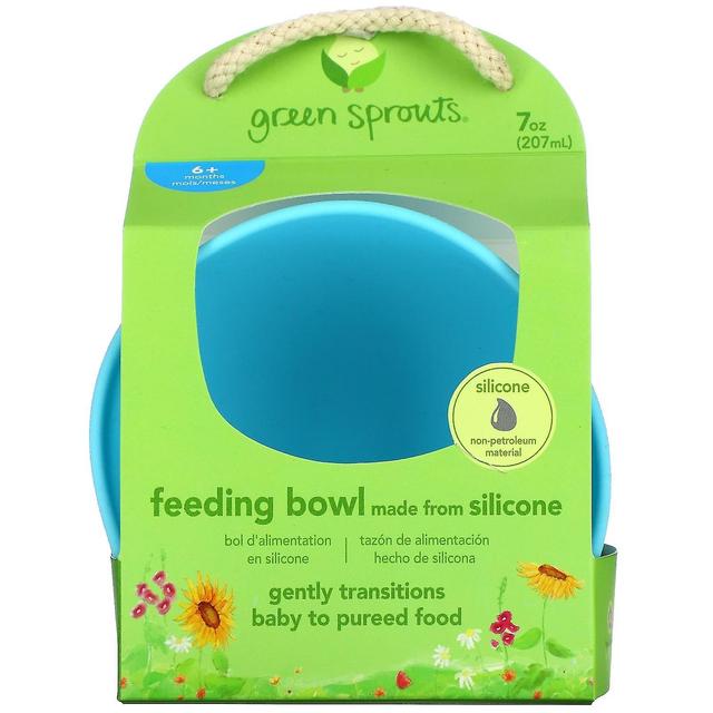 Green Sprouts, Feeding Bowl, 6+ Months, Aqua, 1 Bowl, 7 oz (207 ml) on Productcaster.