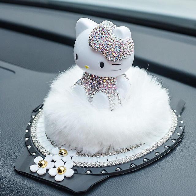 Scacv Hello Kitty Car Perfume Table Cat Car Ornament Car Perfume Diamond Interiør smykker Center Console Noble Ornament Bursdag Gave on Productcaster.