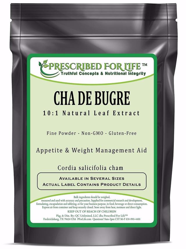 Prescribed For Life Cha de Bugre - 10:1 Natural Leaf Extract Powder (Cordia salicifolia cham) 12 oz (340 g) on Productcaster.