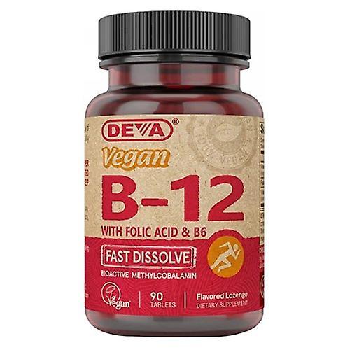 Deva Vegan Vitamins Vegan Vitamin B-12, 90 Tabs (4er Pack) on Productcaster.