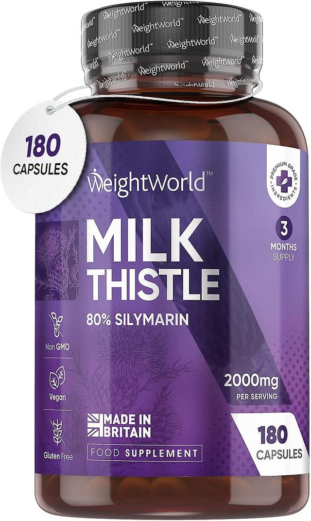 Milk Thistle Capsules - 180 Vegan Capsules - 3 Months Supply By WeightWorld on Productcaster.