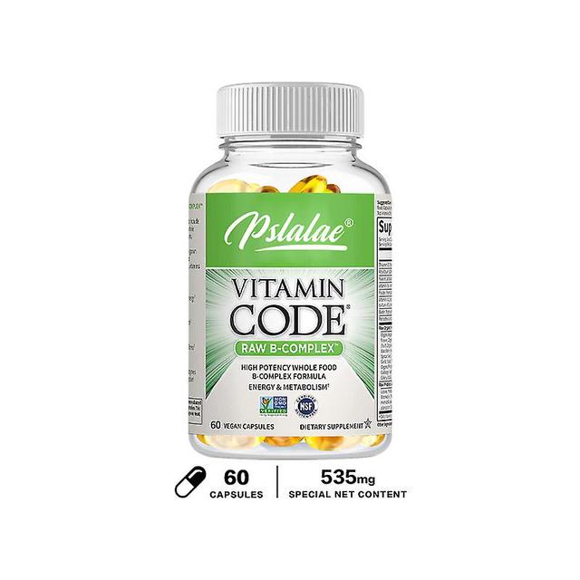 Vorallme Vitamin B Complex - Natural Vitamins Raw B Vitamins Whole Food Supplement, Vegan, 120 Capsules 60 Capsules on Productcaster.