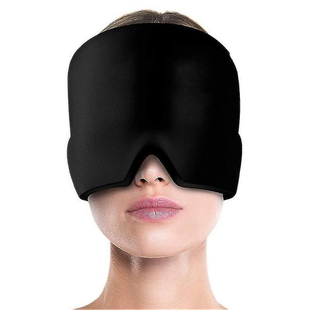 Wyrerr Migraine Cap Migraine Ice Pack Cap, Migraine Anti Migraine Ice Mask Cooling Gel Cap, Cold Therapy Cap Migraine Relief BLACK on Productcaster.