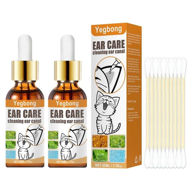 1-3 stks Pet Ear Cleaner Drops Voor Infecties Controle Gist & Mijten Wax Oormijt Hoge kwaliteit 2PCS on Productcaster.