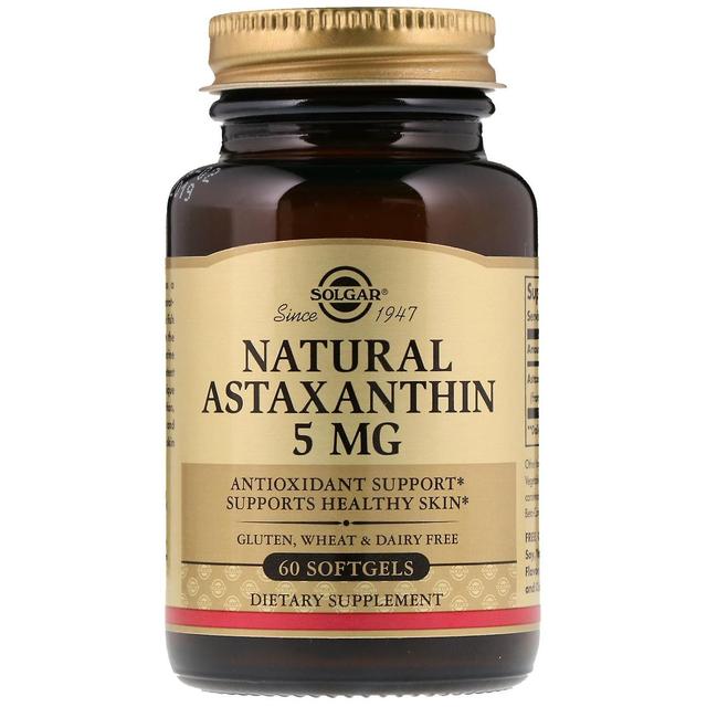 Solgar, Astaxantina Natural, 5 mg, 60 Cápsulas gelatinosas on Productcaster.