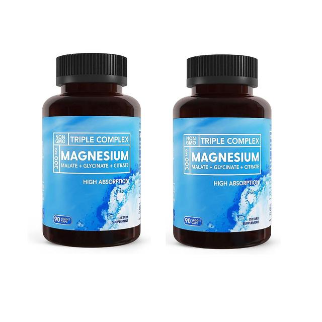 Mamusk Triple complexe de magnésium, 300 mg de glycinate de magnésium, malate et citrate de magnésium à haute absorption pour les muscles, les nerf... on Productcaster.