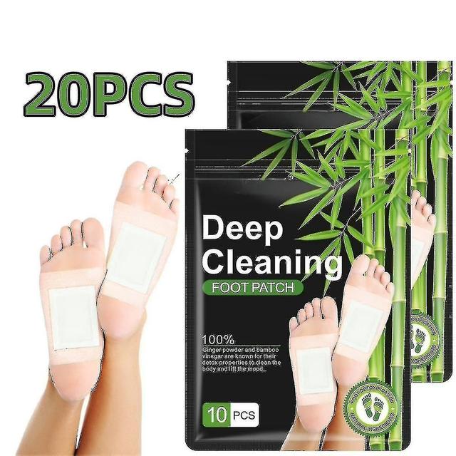 20pcs Detox Fußpflaster Pads Körpergifte Füße Abnehmen Tiefenreinigung Kräuter on Productcaster.