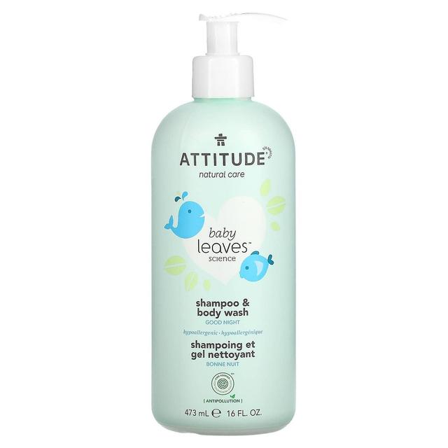 Attitude ASENNE, Baby Leaves Science, Shampoo &; Vartalonpesuaine, Hyvää yötä, 16 fl oz (473 ml) on Productcaster.