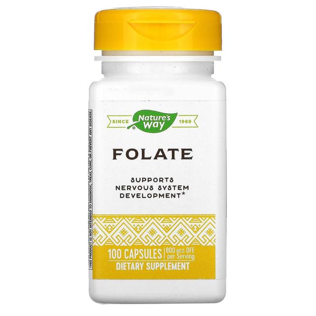 Nature's Way, Folate, 800 mcg, 100 Capsules on Productcaster.