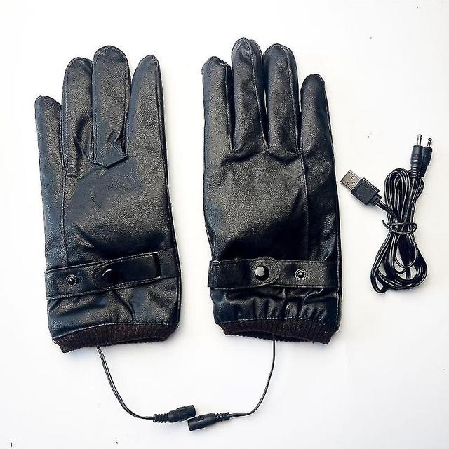 Btymd Cuir Gants Chauffants Usb Pour Hommes Et Femmesa, Hiver Mitaines Chauffantes Cran Tactile Chauffe-mains Gants Pour Intrieur Extrieur Cadeau ... on Productcaster.