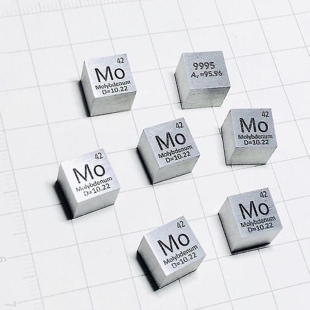 Santic 99.95% High Purity Molybdenum Metal Mo 10.51g Carved Element Periodic Table 10mm Cube on Productcaster.