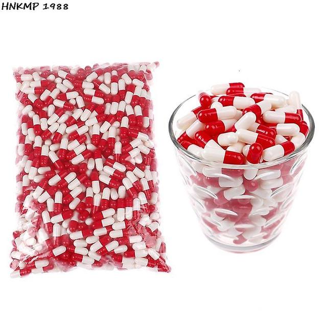 1000Pcs Capsula di gelatina dura vuota MedicinaCapsula rossa e bianca pillola vuota on Productcaster.