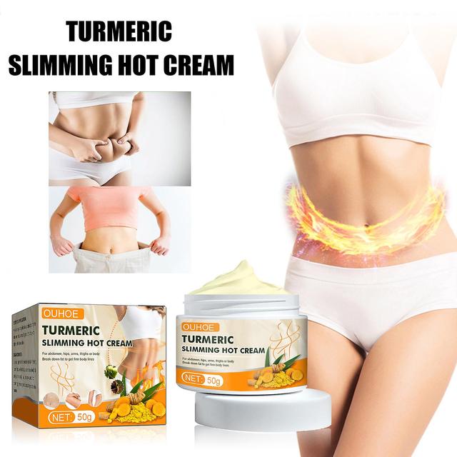 Elewelt Kurkuma-Schlankheitscreme, die Körperfett verbrennt, Cellulite-Creme für Bauch, Bauch, Oberschenkel und Po 2PCS on Productcaster.