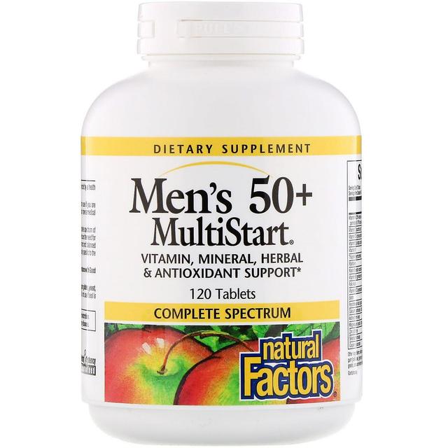 Natural Factors, Men's 50+ MultiStart, 120 Tablets on Productcaster.