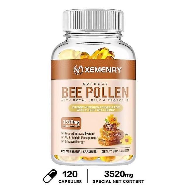 Vorallme Bee Pollen 3520 mg 120 vegetariske kapsler 120 kapsler on Productcaster.