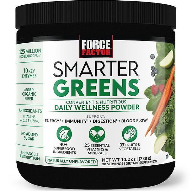 Force factor inteligentnejšie greeny denné wellness greeny prášok, superpotravinový zelený doplnok, 30 porcií on Productcaster.