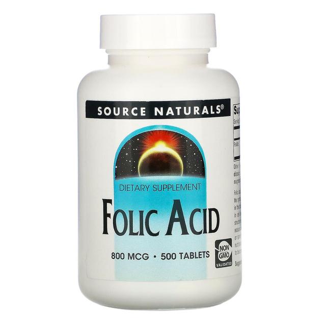 Source Naturals, Folic Acid, 800 mcg, 500 Tablets on Productcaster.