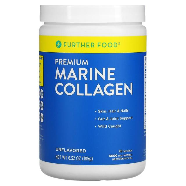 Further Food Mer ytterligare mat, Premium Marina kollagenpeptider, Unflavored, 6.5 oz (185 g) on Productcaster.