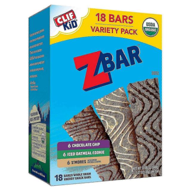 Clif Bar Clif kid zbar chocolate chip, iced oatmeal cookie, & s'mores snack energy bars, 18 ea on Productcaster.