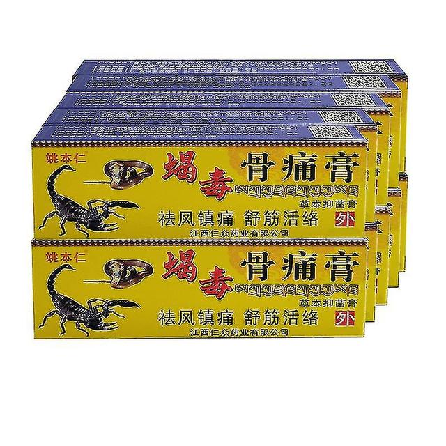 10pcs Scorpion Venom Extract Pain Relief Cream Chinese Medical Ointment For Rhe Rose Red on Productcaster.