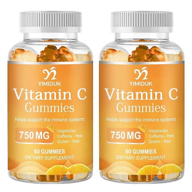 Visgaler Organic Vitamin C Gummies Antioxidant Immune Support Fading Spots Anti Wrinkle Whitening Improve Skin 2 Bottles on Productcaster.