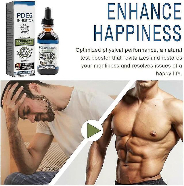 Pde5 Inhibitor Supplement Drops, Pde5 Drops, Men's Drops, Secret Drops For Strong Men, Improving Hardness Endurance Secret Happy Drops 1pcs on Productcaster.