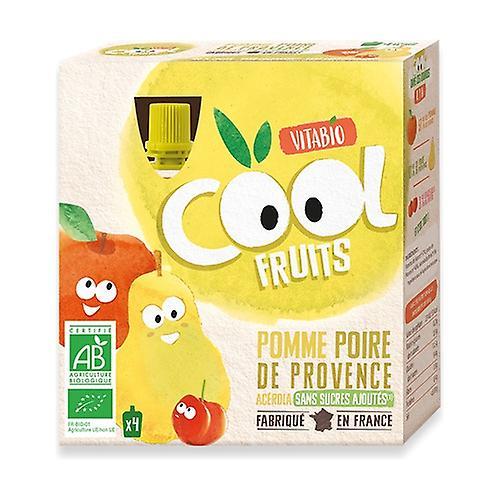 Babybio Bio Apple-Pear Cool Fruits Sachet 4 units of 90g (Apple - Pear) on Productcaster.