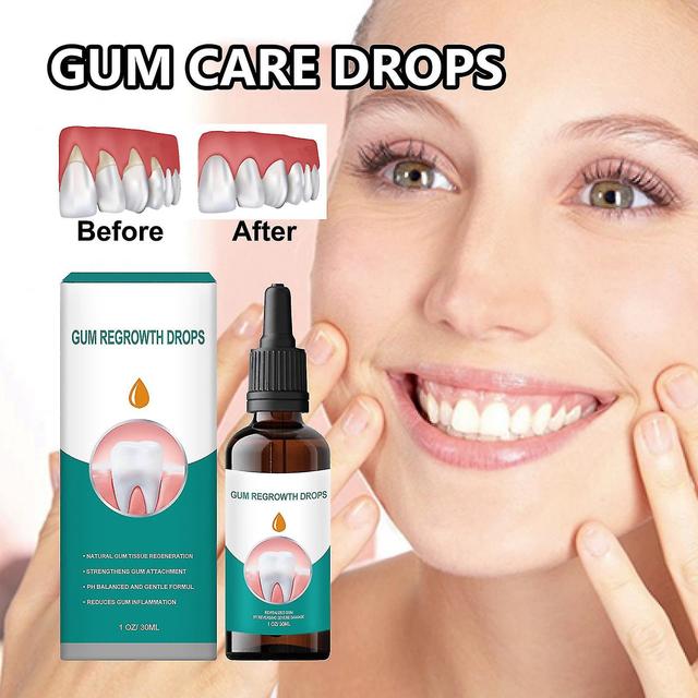 Instant Gum Repair Drops, Gentle Liquid Mouthwash for Gum Regrowth and Health Restoration, Stain Removal Treatment 4PCS - 120ML on Productcaster.