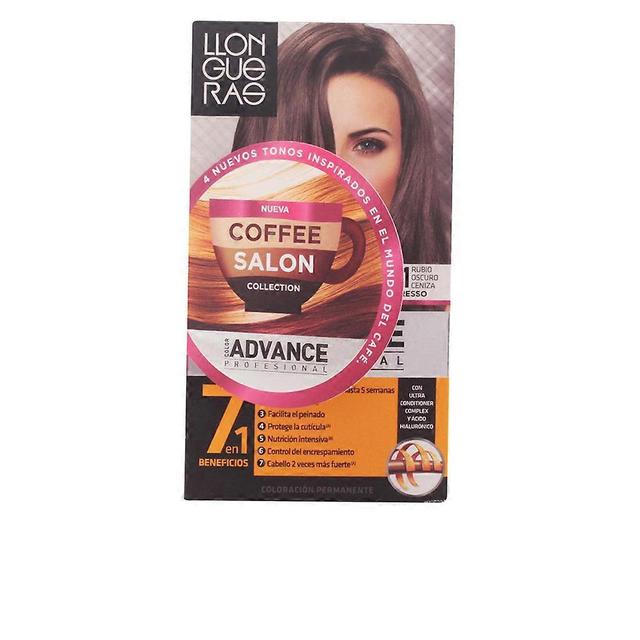 Llongueras color advance coffee salon collection hair colour 6.1 dark ash blonde offers a luxurious and professional-grade hair colouring experience. on Productcaster.