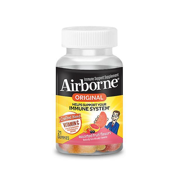 Airborne Vzduchom prenášané rôzne ovocie ochutené gummies, 21 počítať - 750 mg vitamínu C a minerálov & byliny imunitná podpora (balenie sa môže lí... on Productcaster.