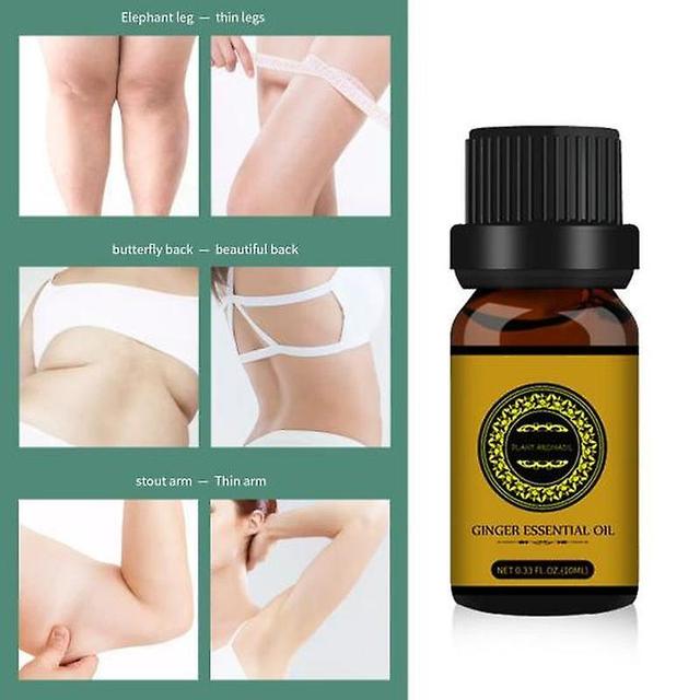 Qian 5/15/30/50ml Useful Herbal Extract Firm Skin Compact Ginger Slim Body Essential Oil For Home 5ml on Productcaster.