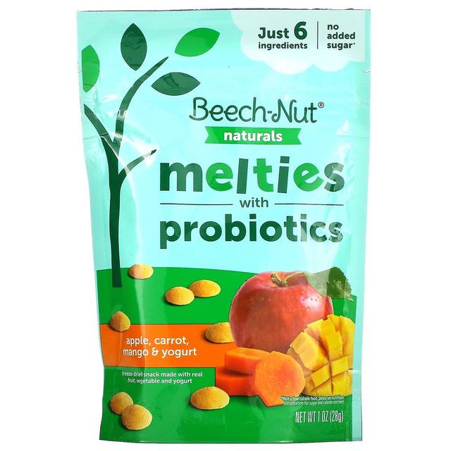 Beech-Nut, Naturals, Melties with Probiotics, 8+ Motnhs, Apple, Carrot, Mango & Yogurt, 1 oz (28 g) on Productcaster.