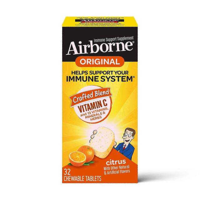 Airborne immune support, chewable tablets, citrus, 32 ea on Productcaster.