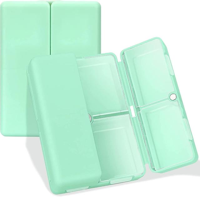 Pill Izer,2 Pcs 7 Comments Portable Pill Case Travel Pill Izer,[folding ] Pill Box For Purse Pocket To Hold Vitamins,cod Liv Green Small on Productcaster.