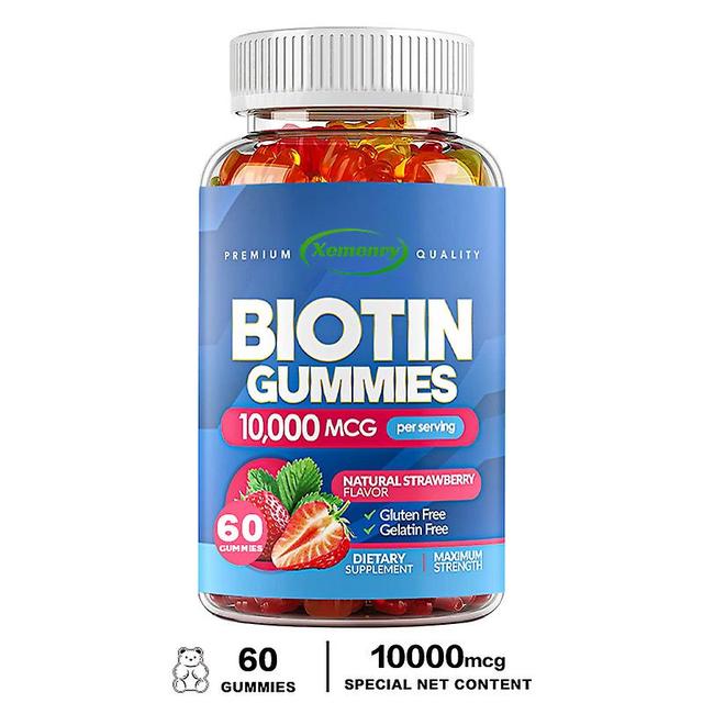 Vorallme Biotin 10,000 Mcg Gummies For Men And Women - 2x Extra Strength Biotin For Hair Skin & Nails - Vegan, Non-gmo 60 Gummies on Productcaster.