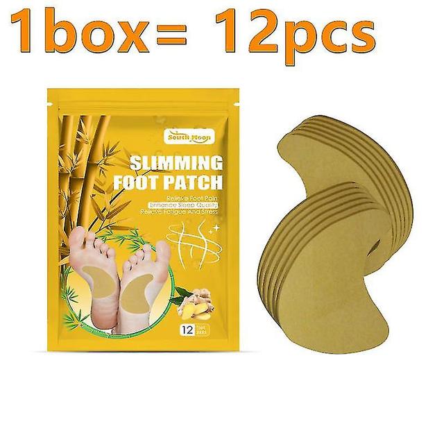 36-12pcs Detox Foot Patch Natural Ginger Detoxification Patch Detoxify Clean Reduce Pressure Foot Pad Health Slimming Body Care 12 patches on Productcaster.