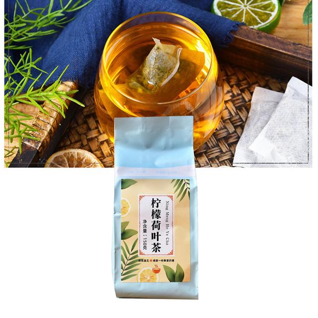 Chinese Herbal Lemon Lotusleaf Tea - Strong Fragrance, Fruity Aroma, Sweet and Sour Taste - 30 Packs, 150g on Productcaster.