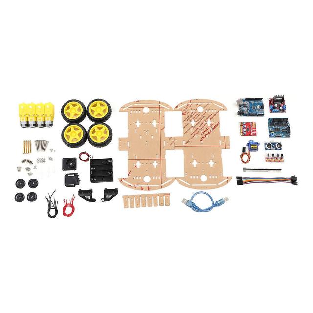 Smart Robot Car Chassis Kit Tracking Motor Robot Smart Car Platform for 4WD DIY on Productcaster.