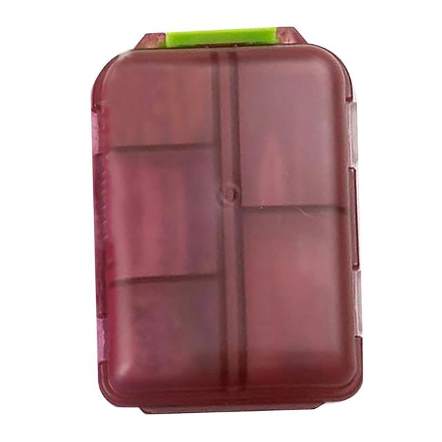 Roadoor Pill Organizer with 147 DIY Labels 10 Compartments Clear Pocket Pharmacy Travel Capsule Tablet Stora Dark brown on Productcaster.