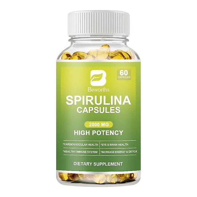 Spirulina Capsules - Green Superfood Heart Support, Natural Energy And Glucose Control - Plant Vitamins And Strong Antioxidants Tib 60 Capsules on Productcaster.