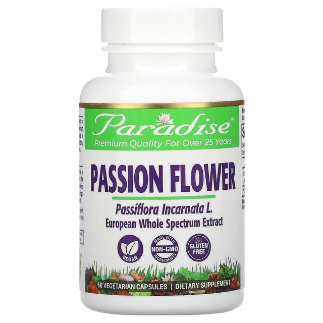 Paradise Herbs, Passion Flower, 60 Vegetarian Capsules on Productcaster.