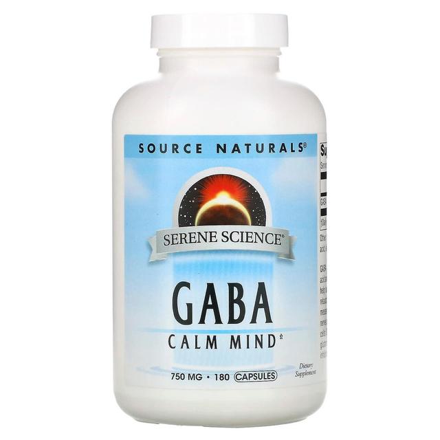 Source Naturals Lähde Naturals, Serene Science, GABA Calm Mind, 750 mg, 180 kapselia on Productcaster.