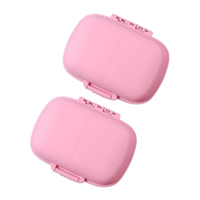 Mini Pill Box Good Sealing Independent Division Dustproof Moistureproof 8 Grids Tablets Container Box Capsules Organizer Home Supply Kaesi Pink on Productcaster.