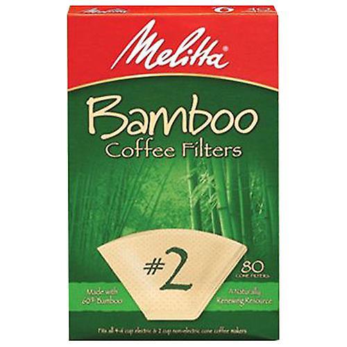 Filtro de café Melitta, Bamboo Brown No2 80PC (Paquete de 1) on Productcaster.