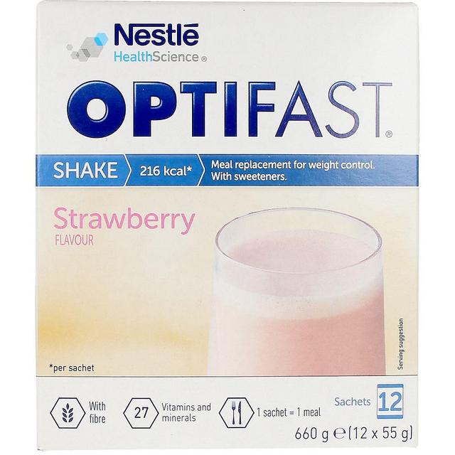 Koktail Optifast #strawberry 12 x 55 gr Unisex 55 g on Productcaster.