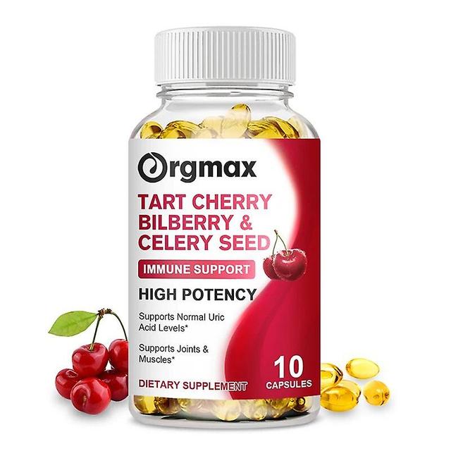 Visgaler Organic Tart Cherry Extract Capsules With Bilberry Fruit&celery Seed Support Joint Immune Function Muscle Recovery Free Shipping 10pcs on Productcaster.