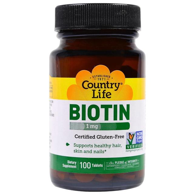 Country Life, biotiini, 1 mg, 100 tablettia on Productcaster.